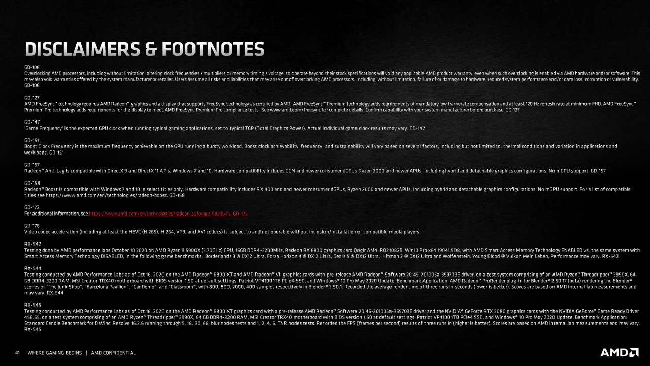 [18/11/2020] Radeon RX 6000 Series Tech Day Breakout Product Features and Performance N. Neelalojanan Embargoed until Nov. 18 at 9am ET Seite 41