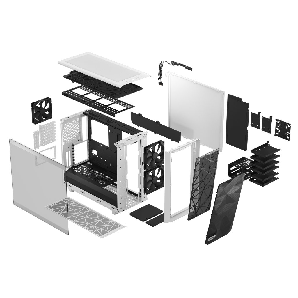 [12/11/2020] Standard Studio Meshify2 White TGC Standard 13. Left Front Above Iso Blowout