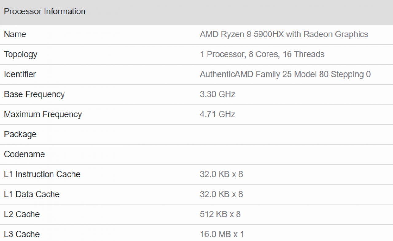 [21/12/2020] Ryzen 9 5900HX: Mobile 
