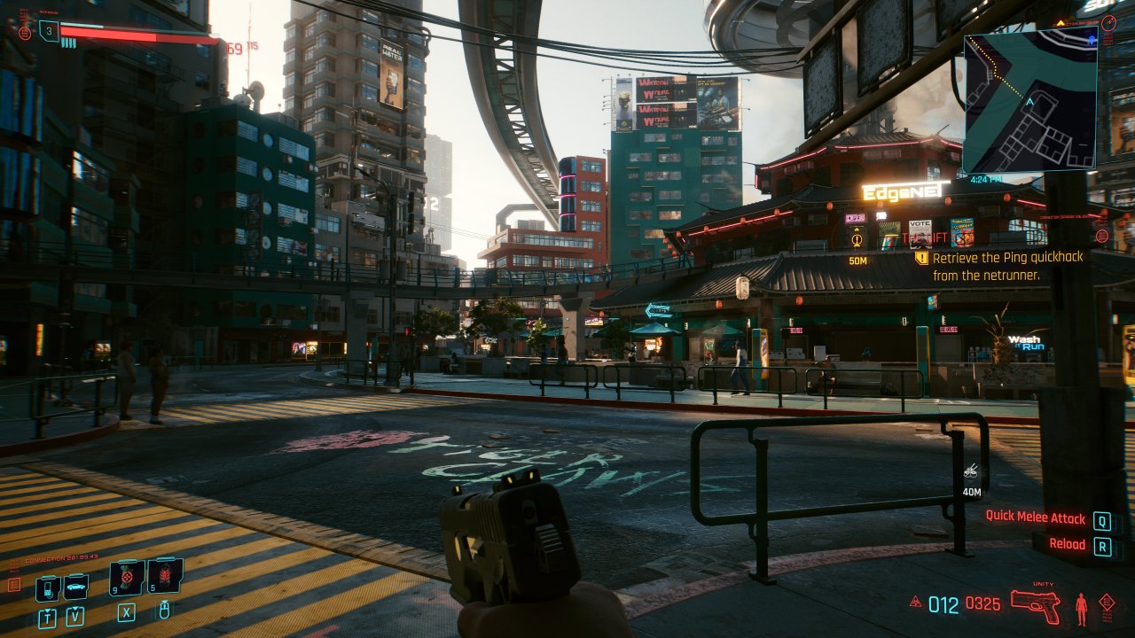 Chromaabwichung und Fimkorn an, FOV 80
