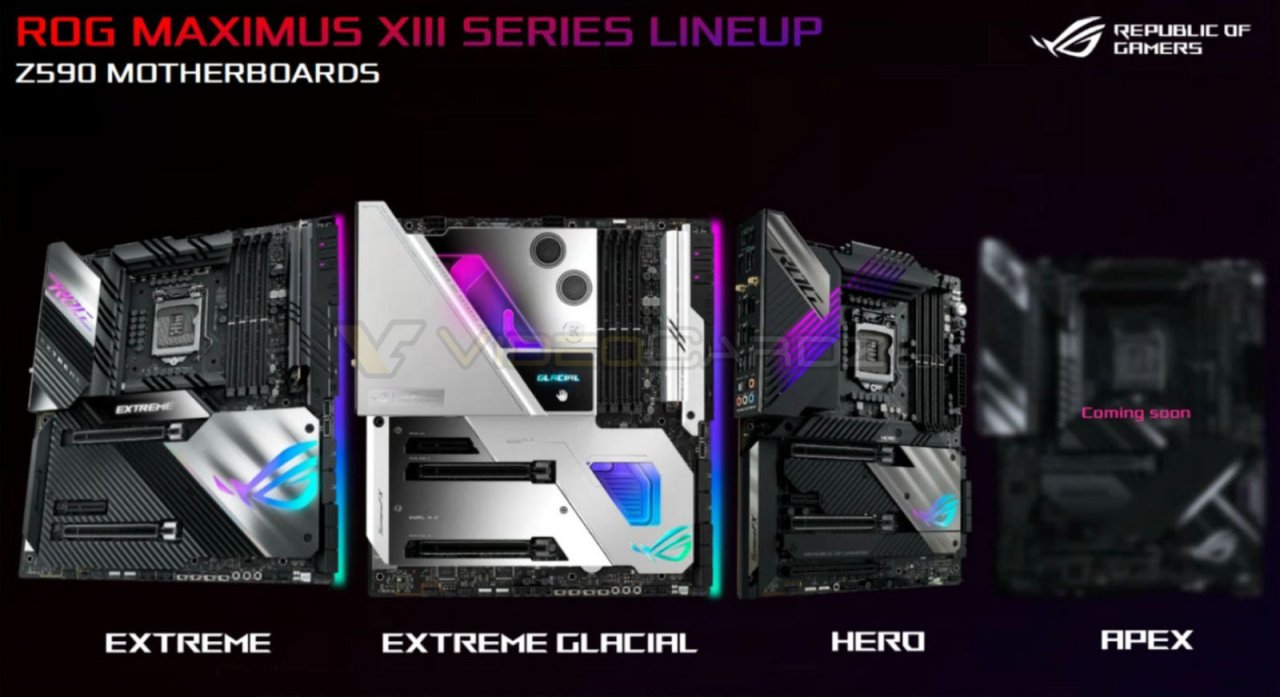 [24/01/2021] Z590-Mainboards: Weitere Details zu den Asus-ROG-Modellen, Maximus XIII Hero vorbestellbar