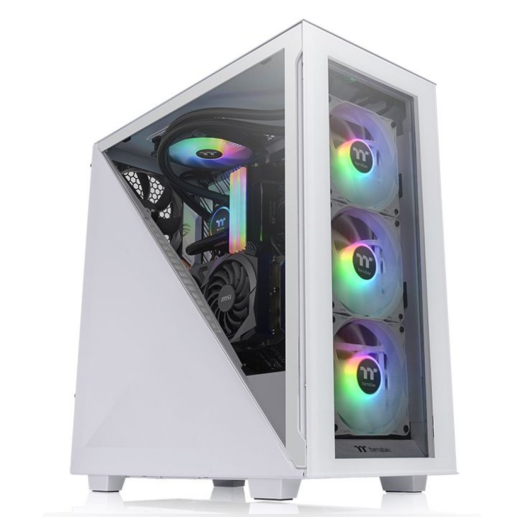 [18/01/2021] Thermaltake Divider 300 TG: Tower mit dreieckigem Fenster in Schwarz und Weiß (2)