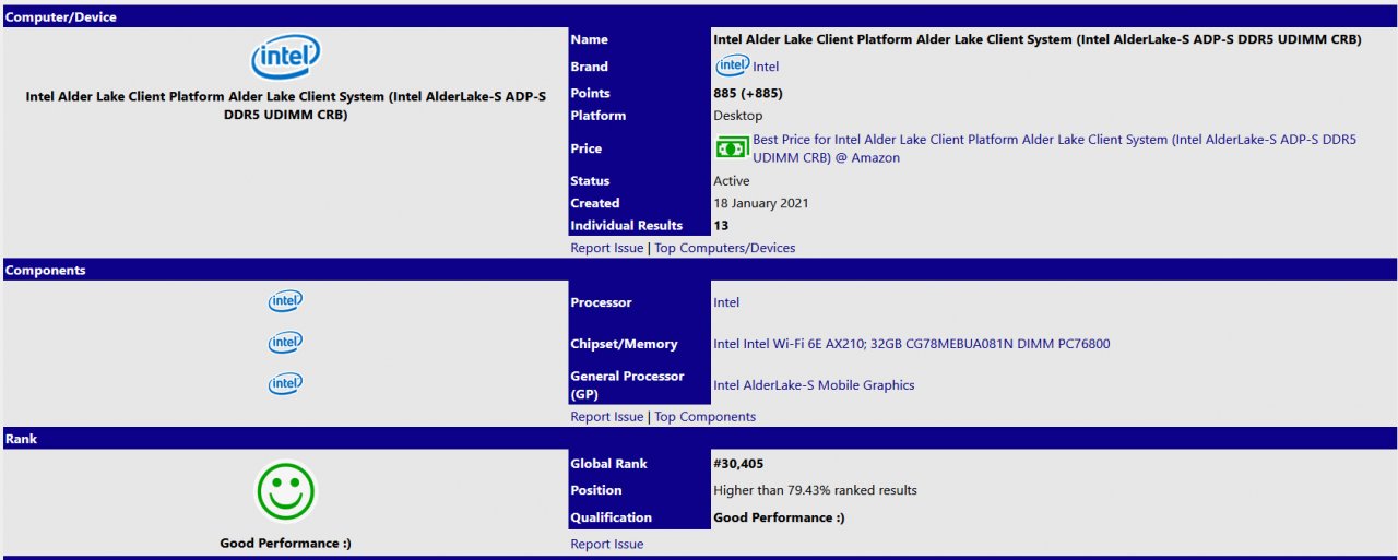 [20/01/2021] Intel Alder Lake: 16 Kerner mit DDR5 zeigt sich in Datenbanken (1)