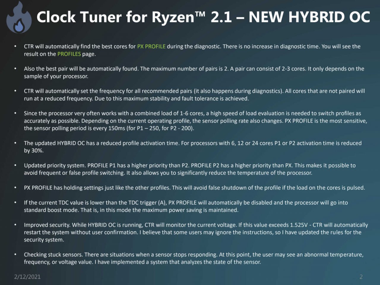 [16/02/2021] Clock Tuner for Ryzen 2.1 kommt mit verbessertem PX-Profil und soll 5 GHz zum Standard machen (3)
