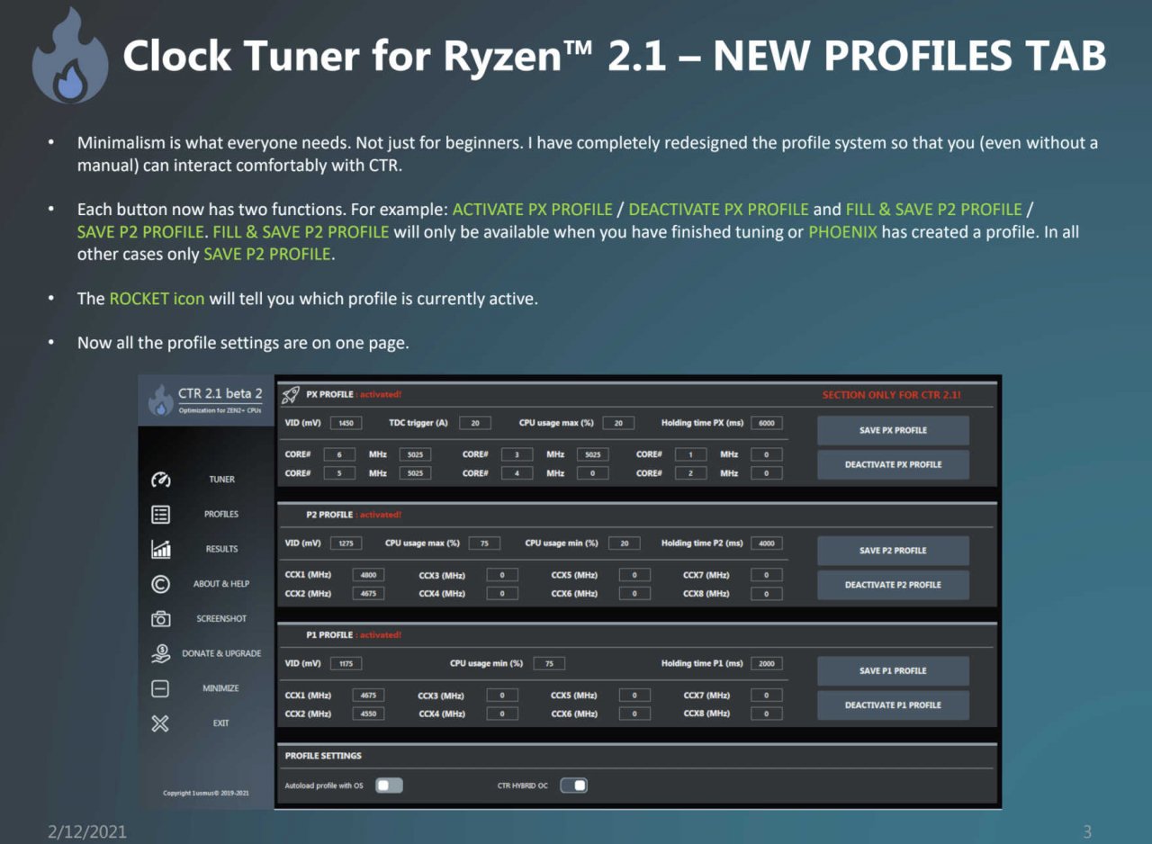 [16/02/2021] Clock Tuner for Ryzen 2.1 kommt mit verbessertem PX-Profil und soll 5 GHz zum Standard machen (2)