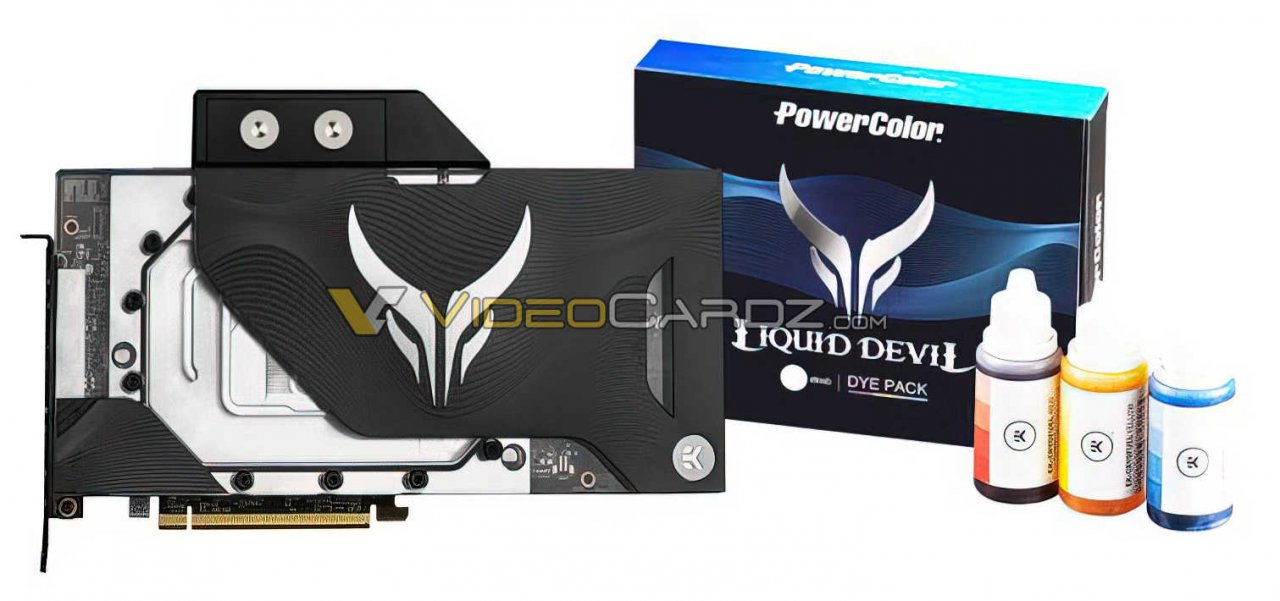 [21/02/2021] Die Powercolor Radeon RX 6800 XT / 6900 XT Liquid Devil setzt auf einen Wasserkühler von EK Water Blocks.