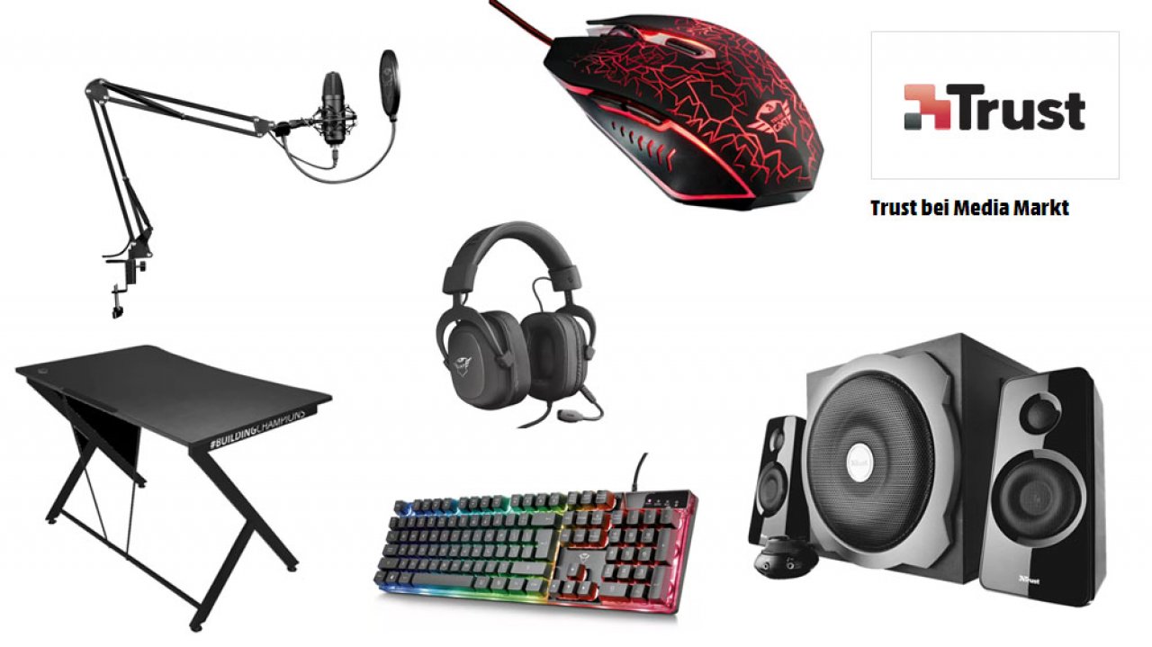 [12/02/2021] Zubehör für Gaming und Streaming günstiger: Trust-Produkte zu Aktionspreisen bei MediaMarkt