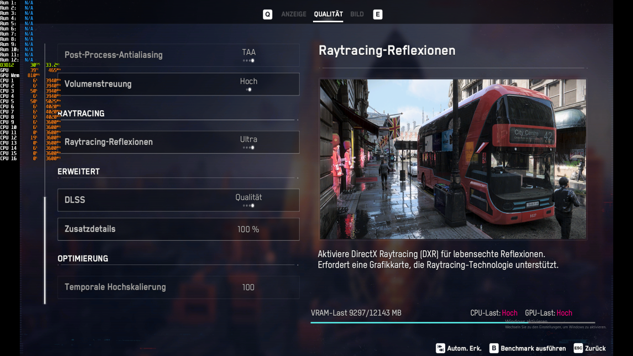 [25/02/2021] Watch Dogs Legion mit Raytracing: 9 von 12 GiB alloziert