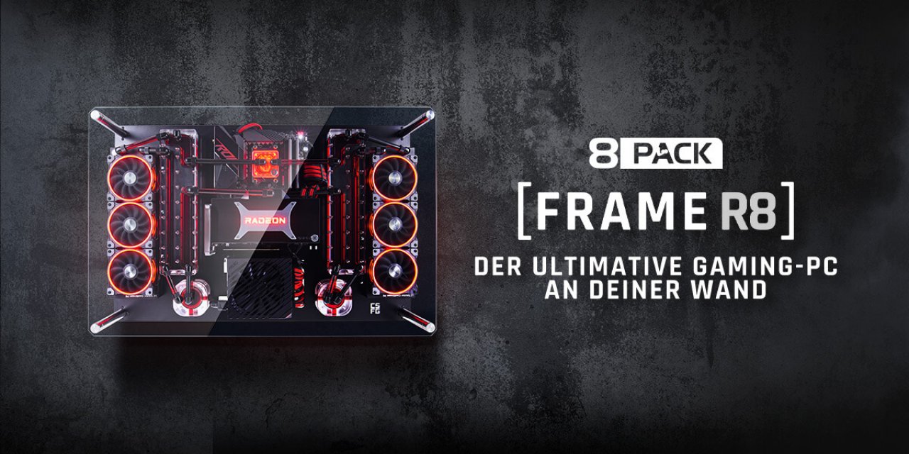 [24/03/2021] 8Pack Frame R8: Neuer Gaming-PC für die Wand von Caseking (1)