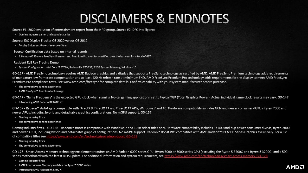 [03/03/2021] AMD Radeon RX 6700 XT Press preview Full Presentation 30