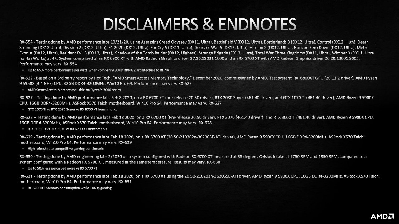 [03/03/2021] AMD Radeon RX 6700 XT Press preview Full Presentation 31