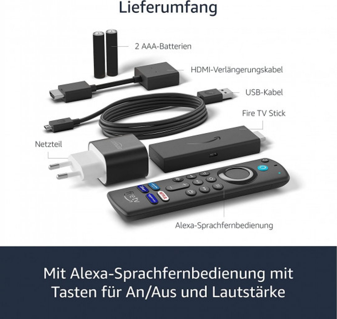 [24/03/2021] Amazon Fire TV Stick mit Fernbedienung Modelljahr 2021