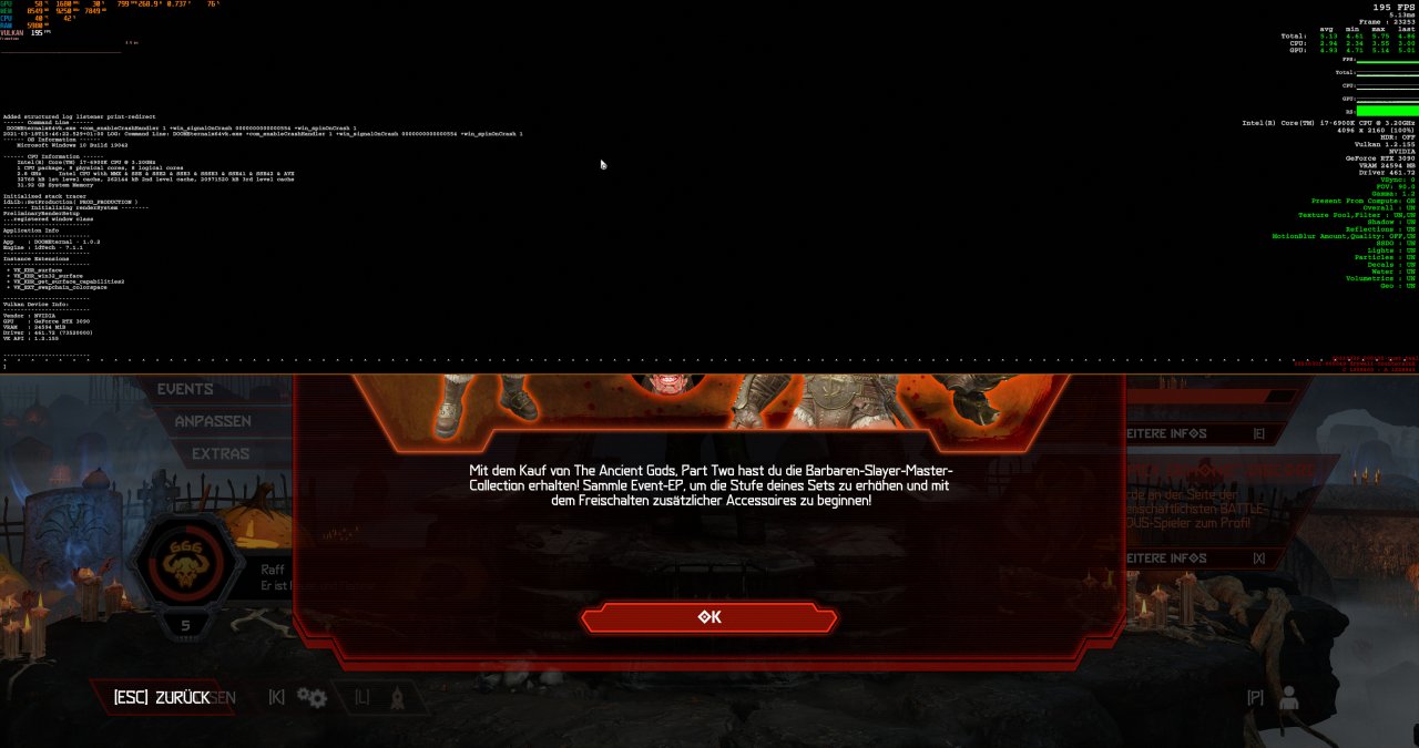 [25/03/2021] Doom Eternal Ancient Gods: 2 Engine Info