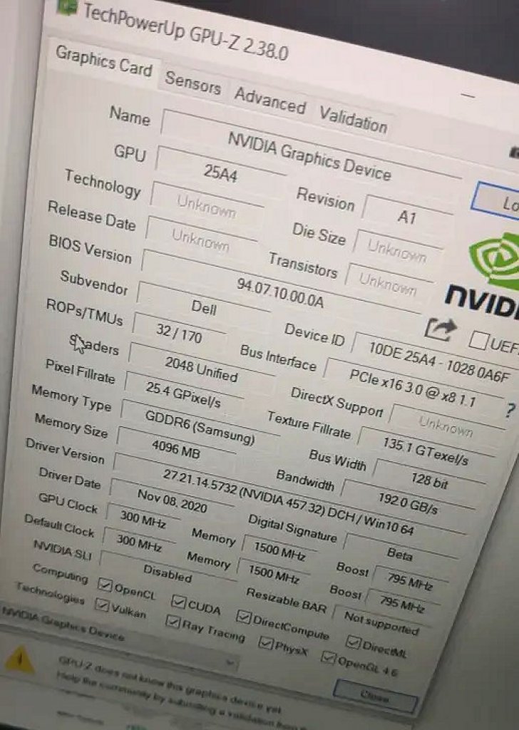 [27/03/2021] Nvidia Geforce RTX 3050: Möglicher GPU-Z-Screenshot mit Eckdaten aufgetaucht (1)