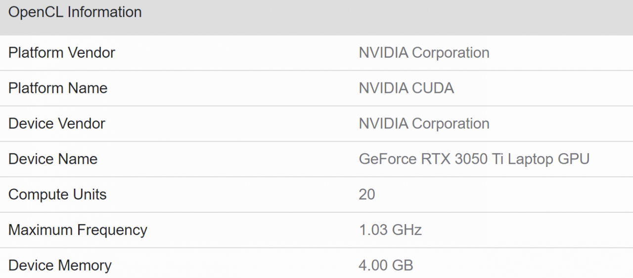 [17/03/2021] Geforce RTX 3050 ohne und mit Ti für Notebooks in Benchmark gesichtet (2)