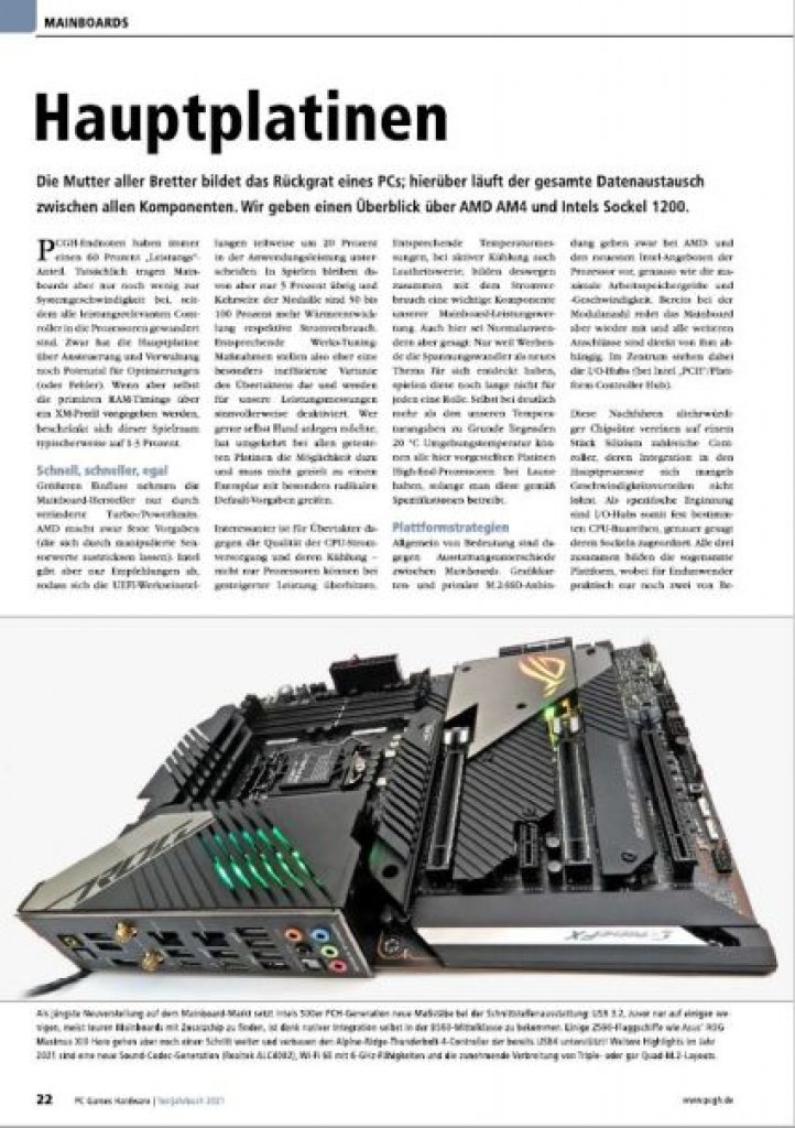 [29/03/2021] Testjahrbuch 2021 Mainboards