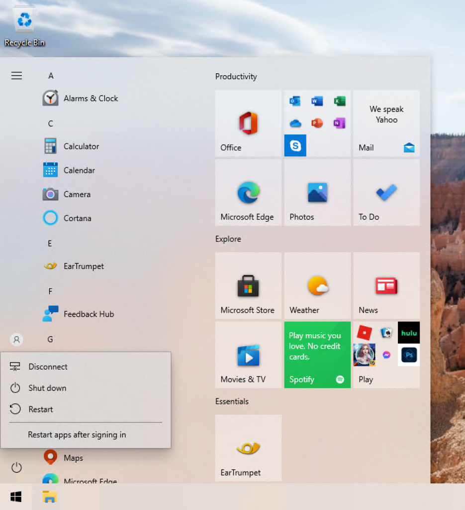 [25/03/2021] Windows 10 Version 21H2 experimentelles Feature automatischer Neustart von Apps