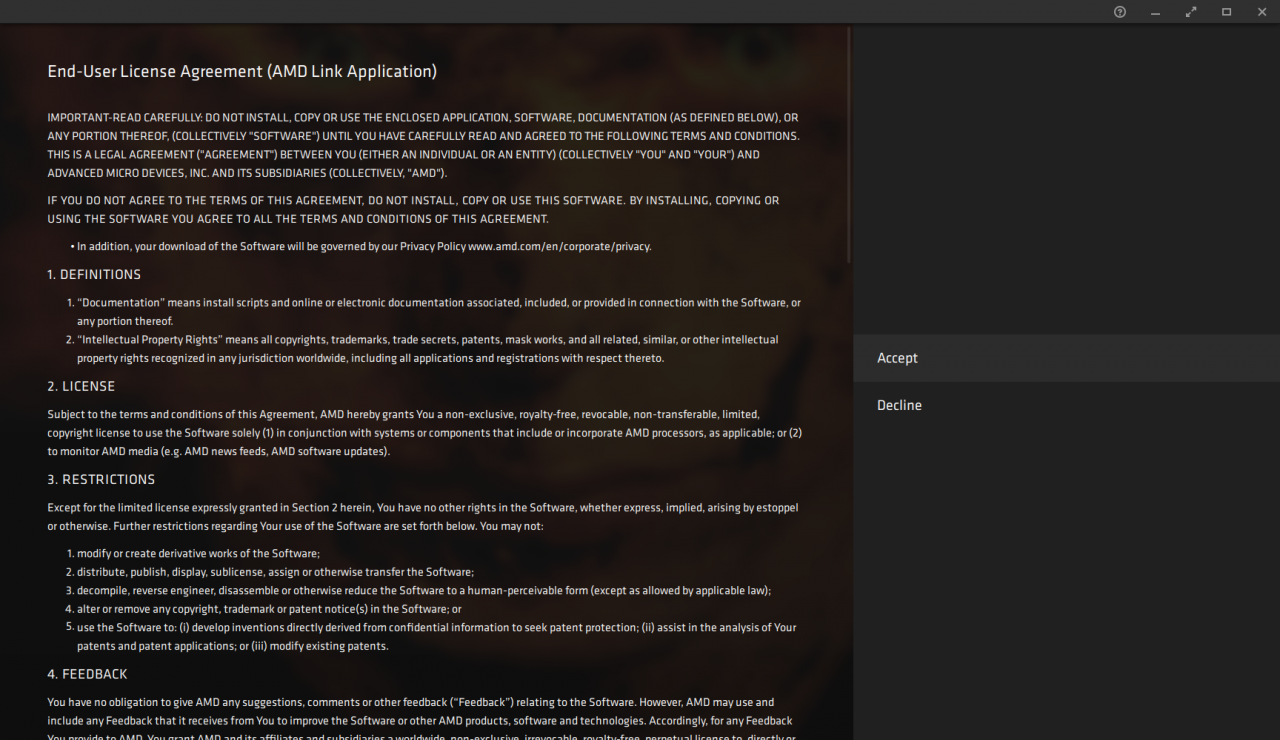 [19/04/2021] AMD Link EULA