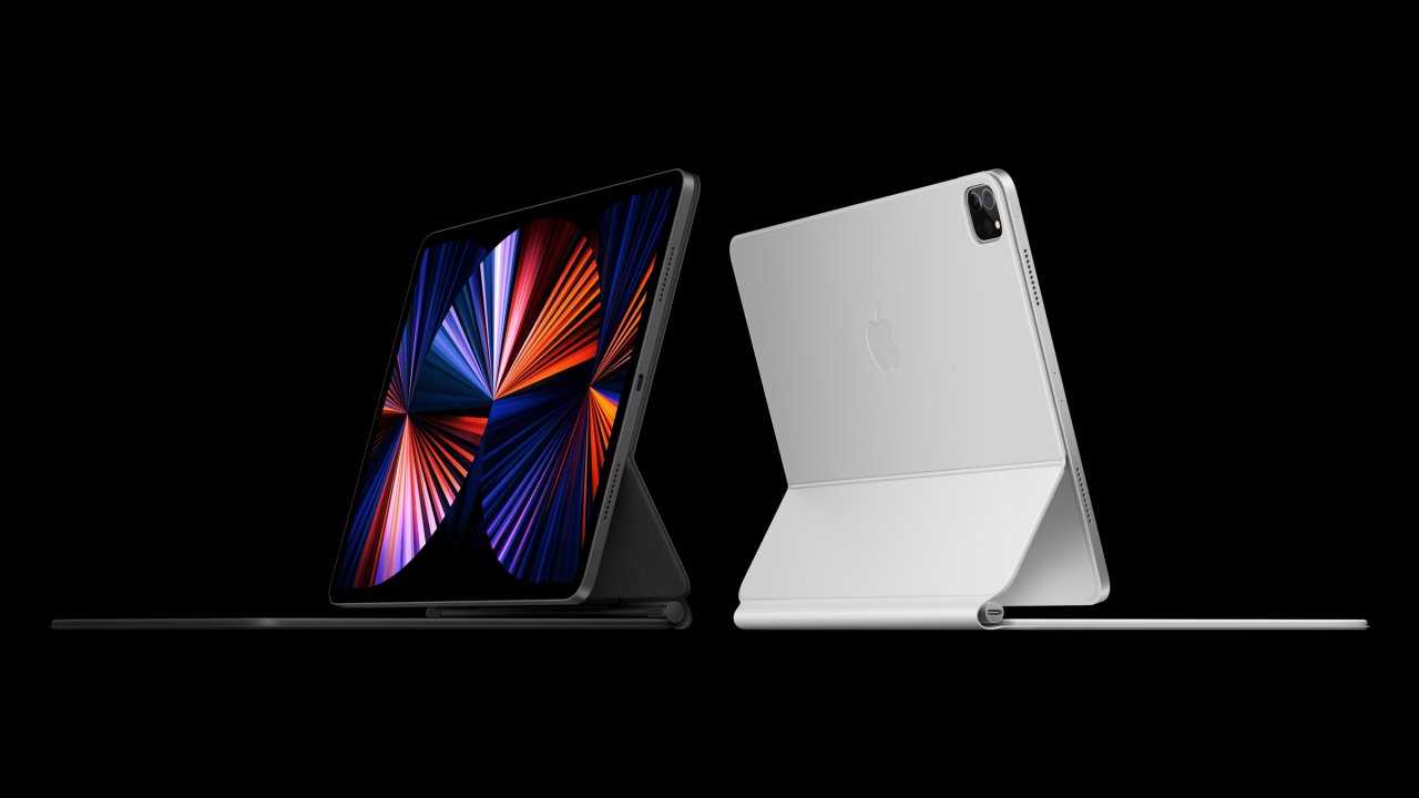 [21/04/2021] Apple iPad Pro 2021 mit optionaler Tastatur-Dock Magic Keyboard.