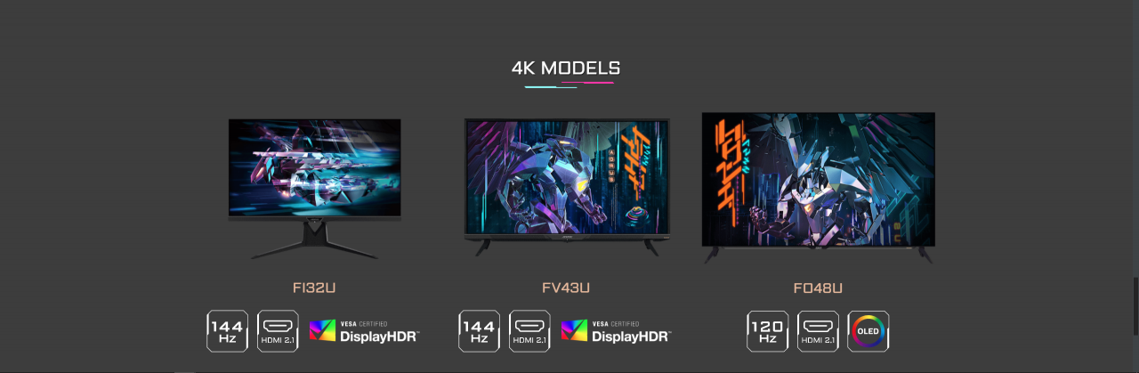 [13/04/2021] Gigabyte Aorus 4K Monitore: Alle Schlagworte bedient - UHD 4K, HDMI 2.1, 144 Hertz, HDR 1000, OLED (1)