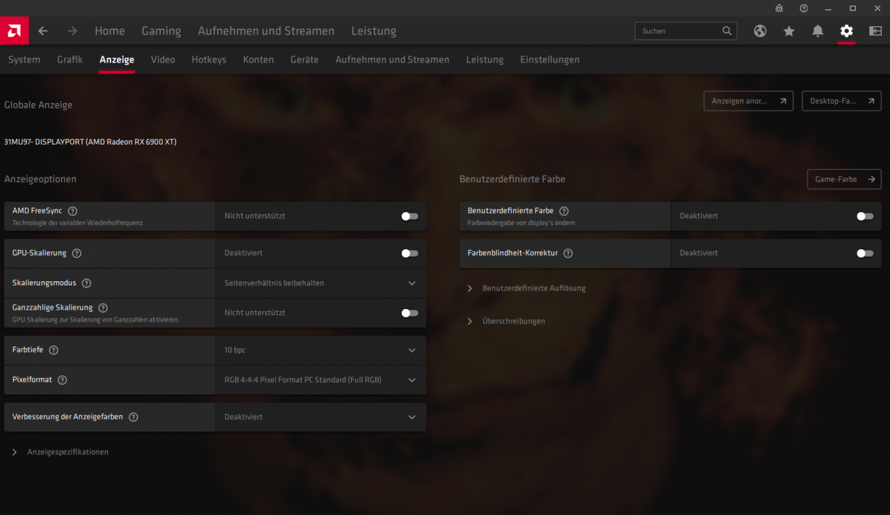 Radeon Software Adrenalin 2021 Full Installation - Anzeige