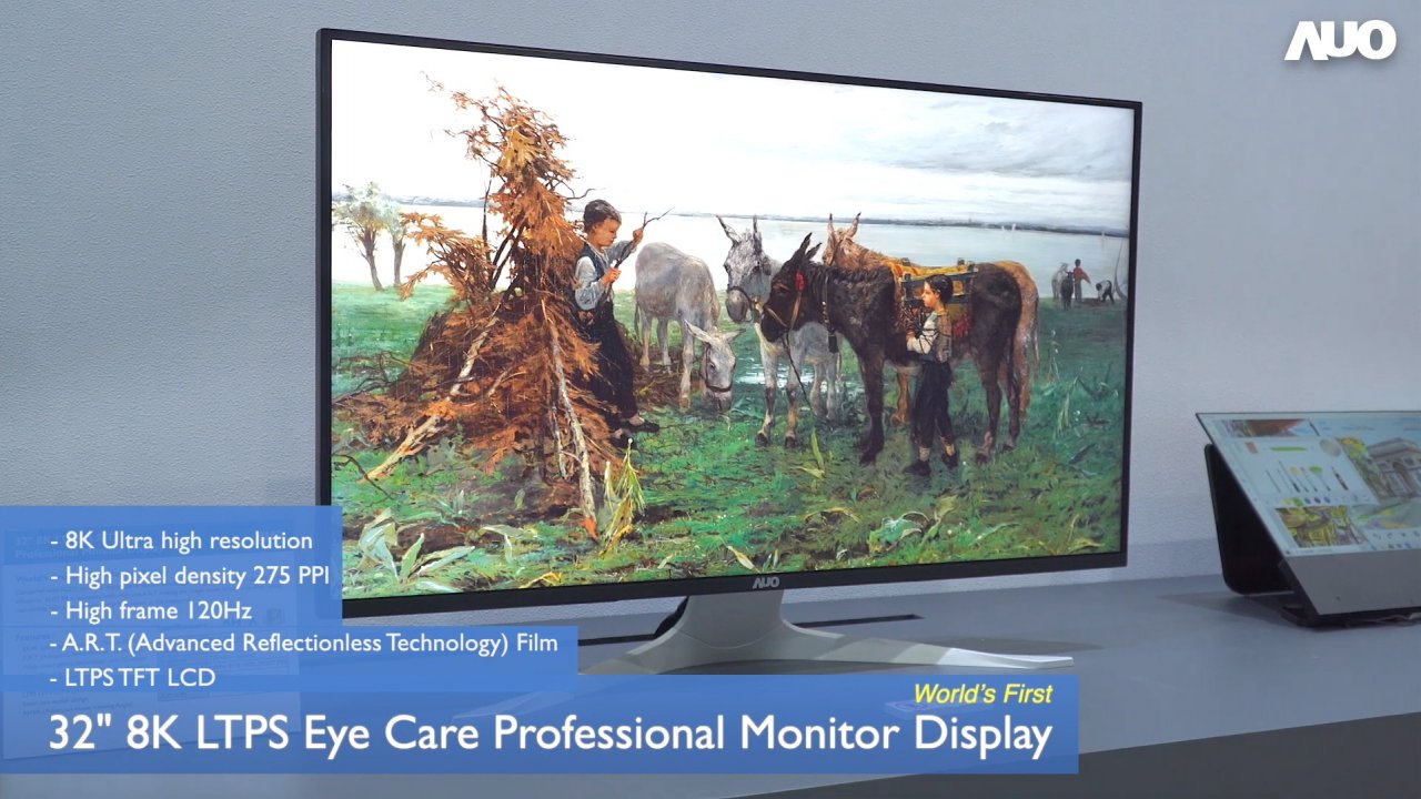 [18/05/2021] AU Optronics mit 4K-OLED-Panel und 144 Hertz sowie 8K-UHD-Panel mit 120 Hertz und 