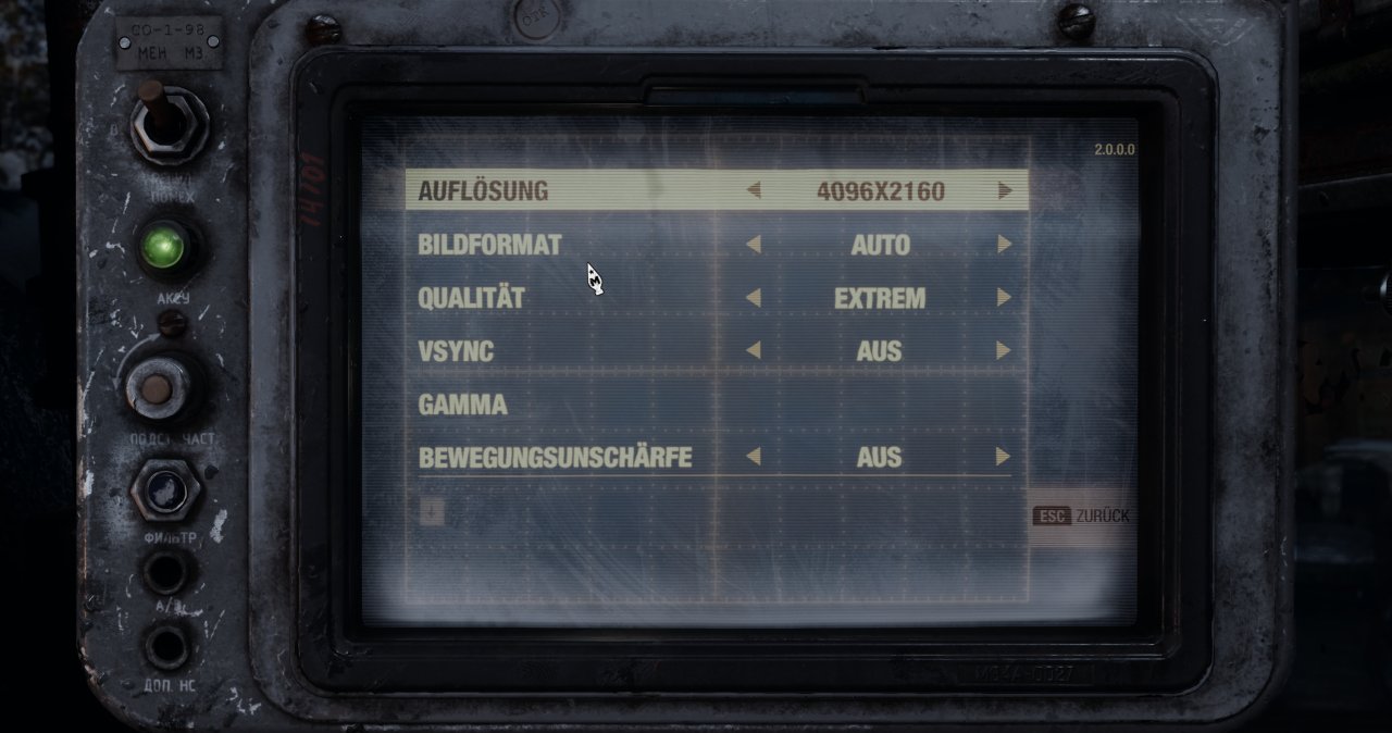 Metro Exodus Enhanced Edition Grafikoptionen