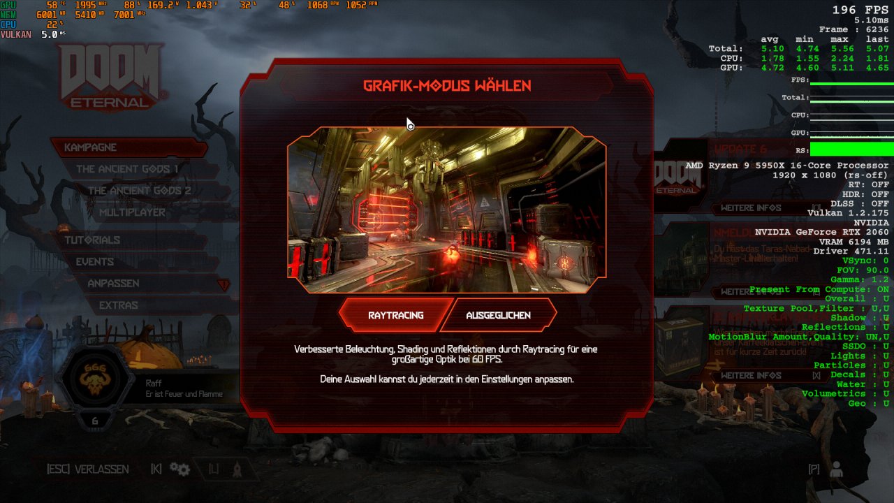 [30/06/2021] Doom Eternal jetzt mit Raytracing: Techniktest des RT(X)-Patches