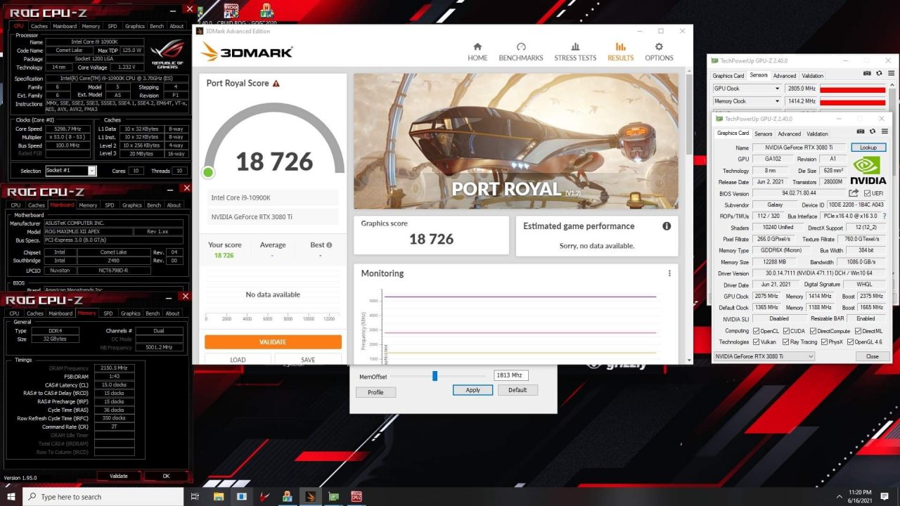 [30/06/2021] Galax Geforce RTX 3080 Ti: Zwei HOF-Modelle gelistet, OC-Erfolg mit 2,8 GHz (3)