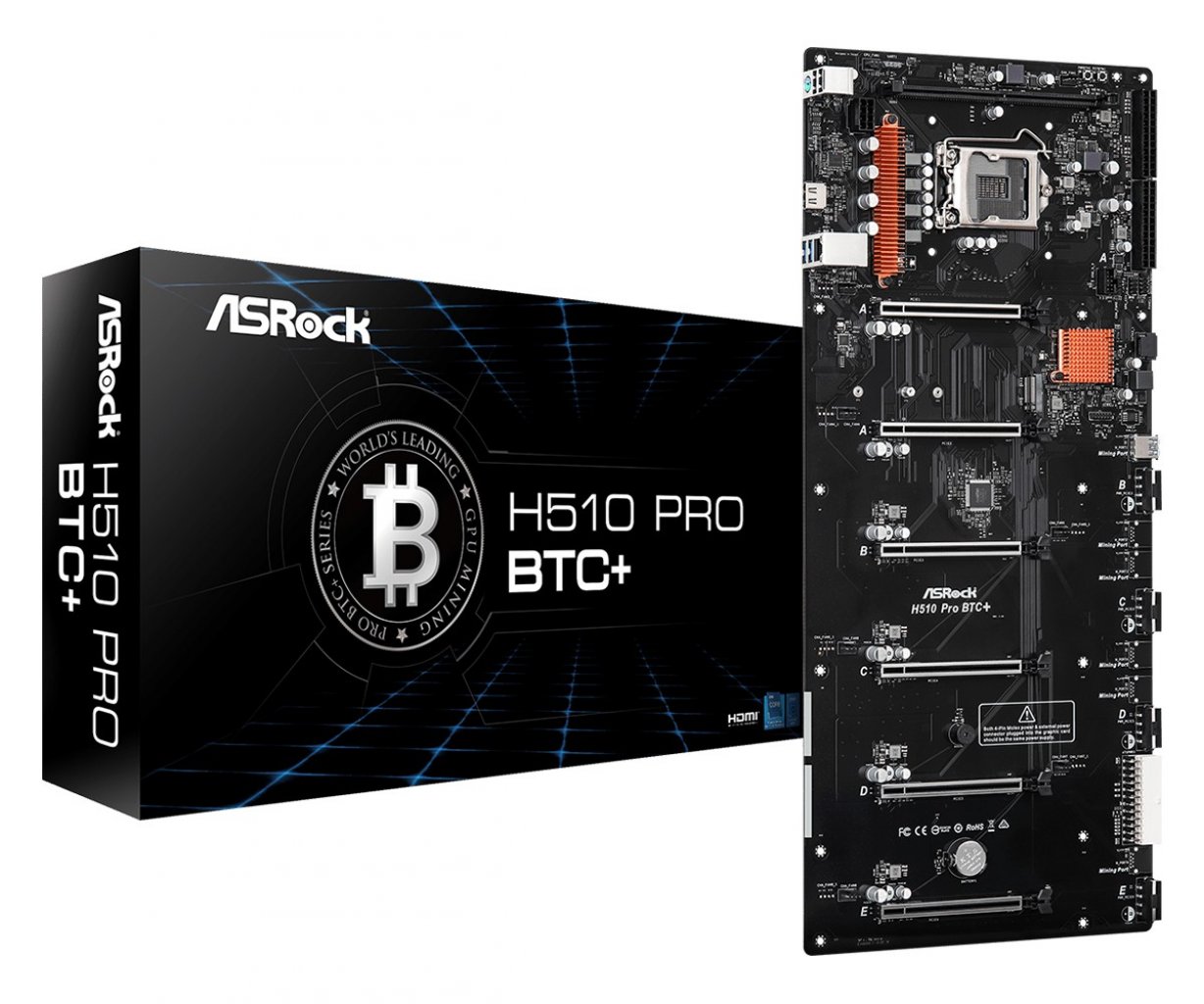 [21/06/2021] Asrock H510 Pro BTC+: Rocket Lake-Mainboard für Miner hat viele PCIx16-Ports (4)