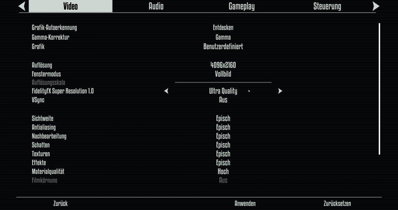 [20/06/2021] Terminator Resistance FidelityFX Super Resolution FSR Options