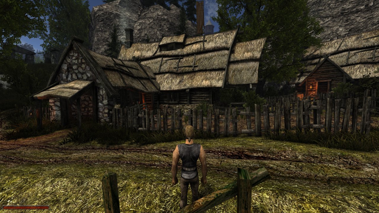 [09/07/2021] Vanilla vs. L'hiver mit DX11-Renderer, 4K-Vergleich auf Lobarts Hof (Gothic 2)