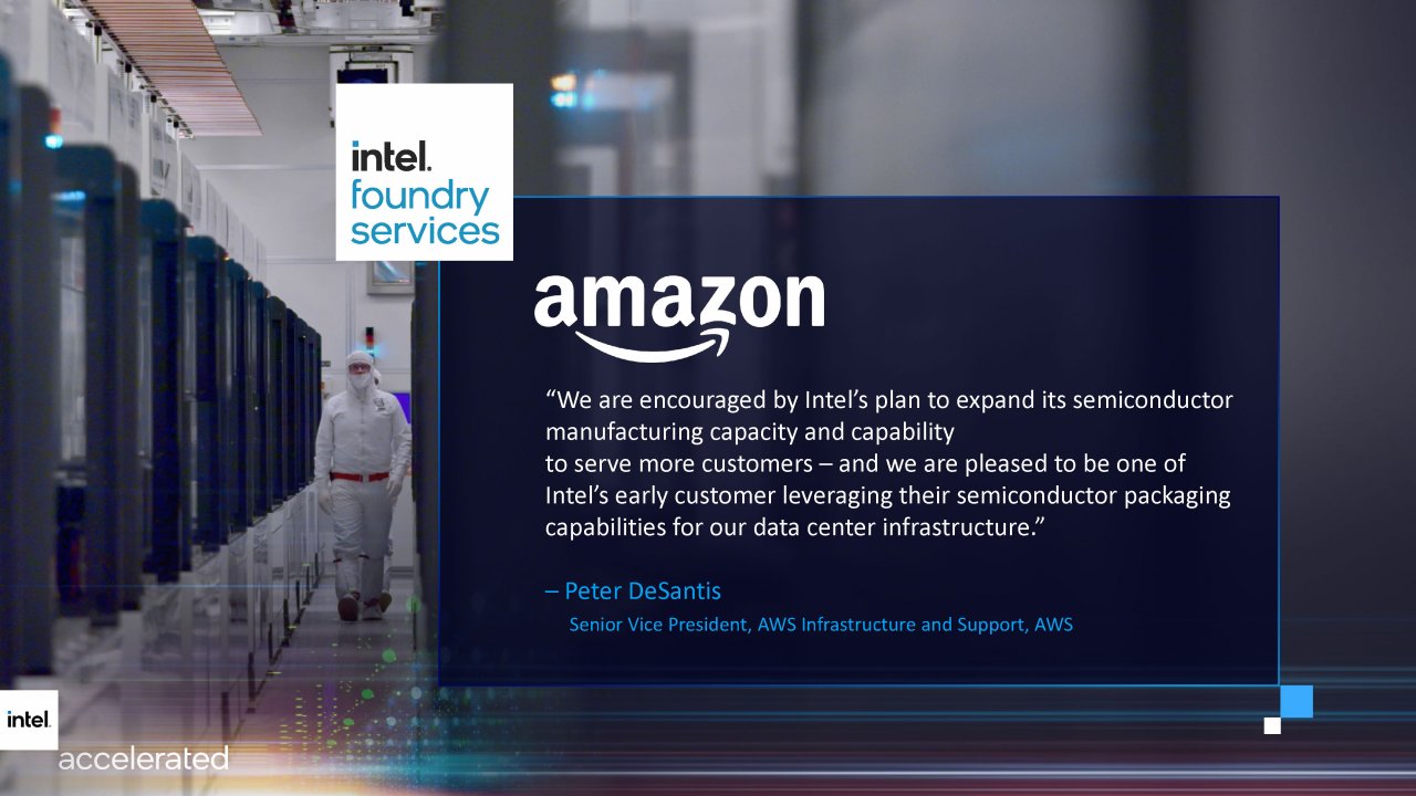 [27/07/2021] Intel Accelerated 2021 presentation Seite 49 Was viele nicht Wissen: Amazon, als einer der größten Cloude-Provider weltweit, lässt schon länger Intel- und AMD-Prozessoren zugunsten eigener ARM-Designs links liegen. Künftig wird das (TSMC-)Silizium aber wohl zumindest von Intel assembliert.