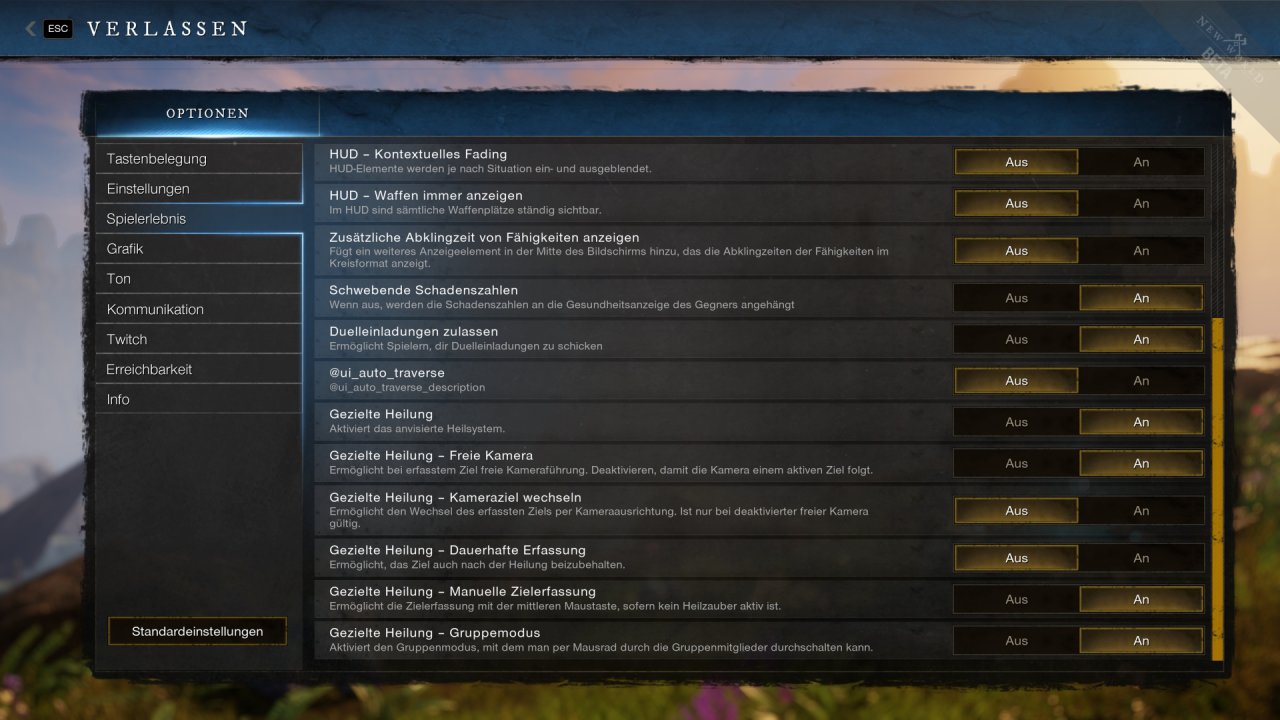 [28/07/2021] New World Closed Beta - Menü - Spielerlebnis (2)