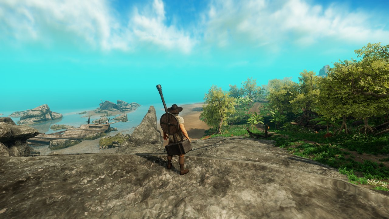[28/07/2021] New World Closed Beta - Die Bodentexturen erhalten via Parallax-Occlusion-Mapping optische Tiefe.