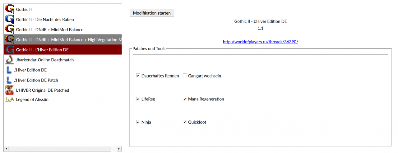 [09/07/2021] Auch das Hilfsprogramm Spine kann fehlerhaft sein. Hier wird das Untermenü der ausgewählten Starter-Mod unvollständig dargestellt. Ein kurzer Wechsel auf eine andere Starter-Mod schafft abhilfe.&nbsp;