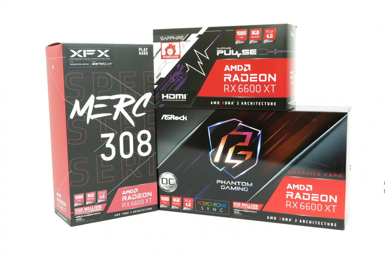 [11/08/2021] AMD Radeon RX 6600 XT im Test Custom Designs Asrock Sapphire XFX Review Packungen OVPs