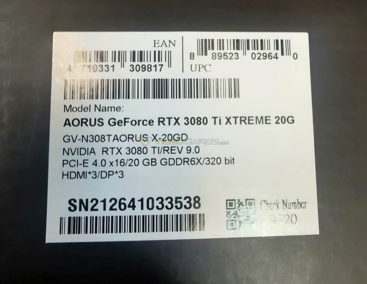 [31/08/2021] Geforce RTX 3080 Ti: Gigabyte-Verpackungen für 20-GiByte-Modell in Umlauf geraten (1)