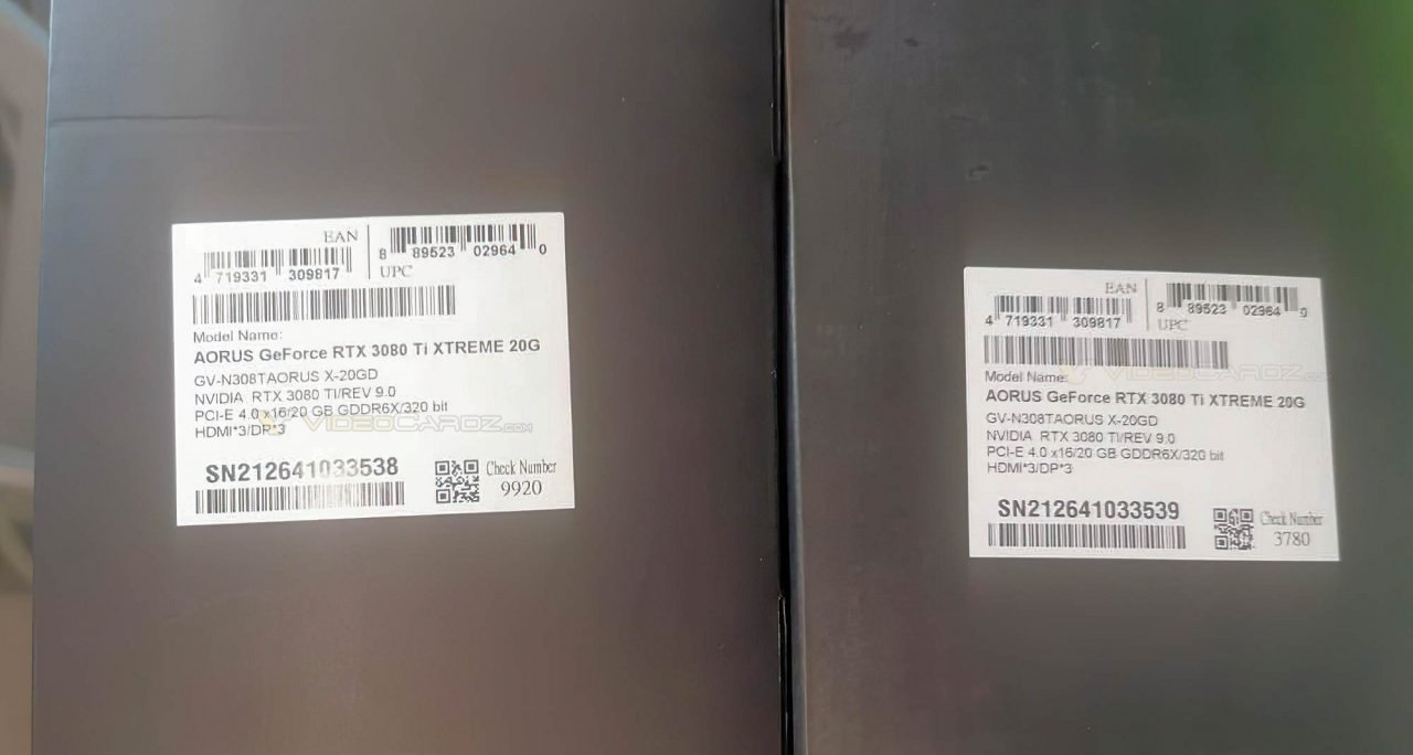 [31/08/2021] Geforce RTX 3080 Ti: Gigabyte-Verpackungen für 20-GiByte-Modell in Umlauf geraten (2)