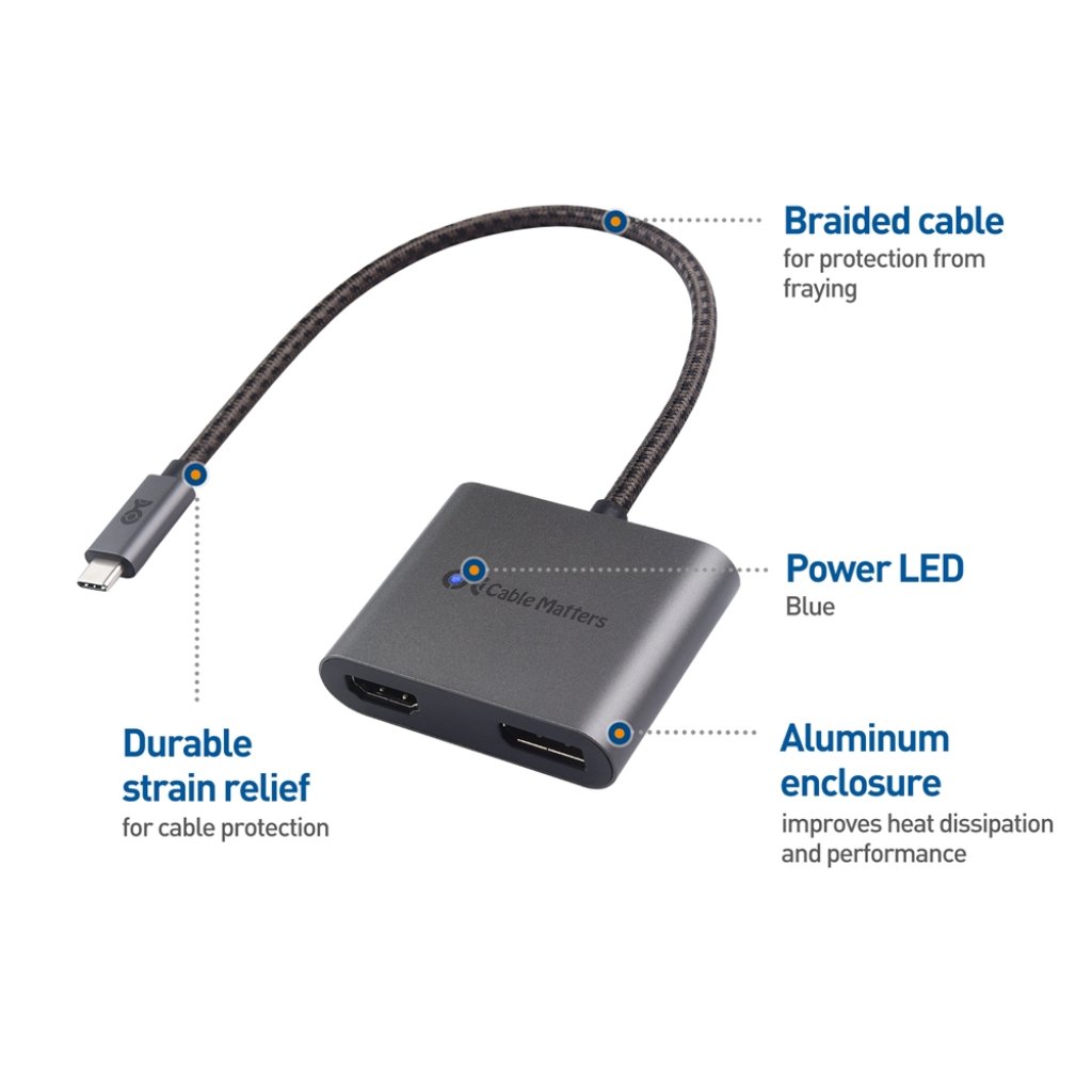 [11/08/2021] Cable Matters hat einen Multiport-USB-C-Adapter für Displayport und HDMI auf den Markt gebracht. (5)