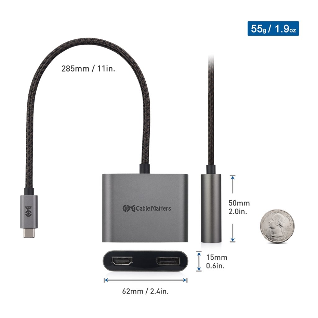 [11/08/2021] Cable Matters hat einen Multiport-USB-C-Adapter für Displayport und HDMI auf den Markt gebracht. (6)