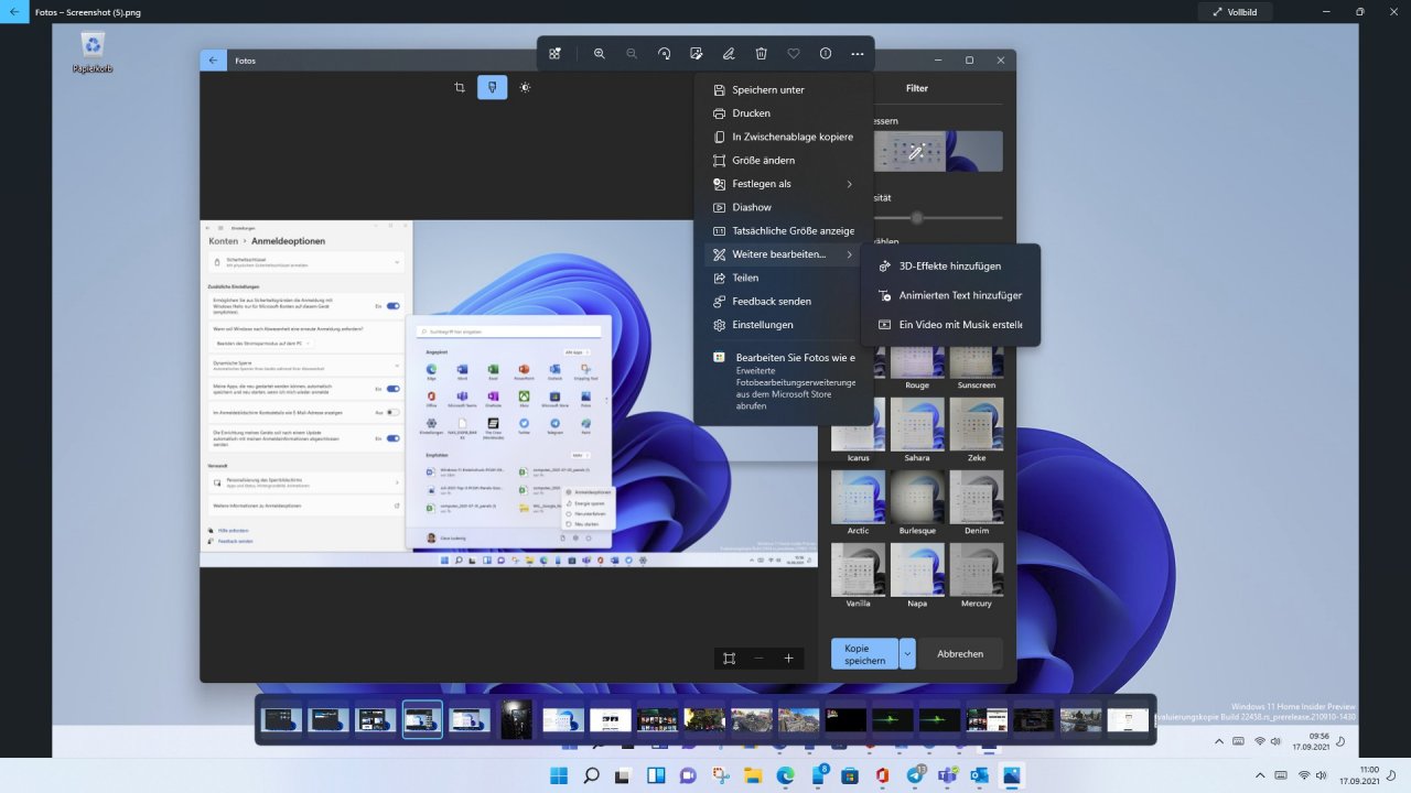 [17/09/2021] Microsoft Fotos App im Windows 11 Design mit neuer Toolbar
