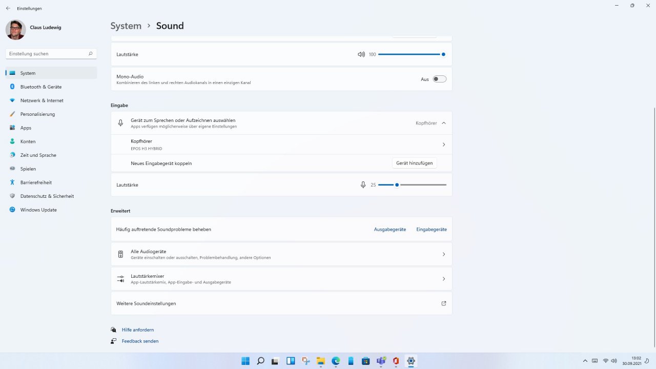 [30/09/2021] Windows 11 Sound Einstellungen 2 