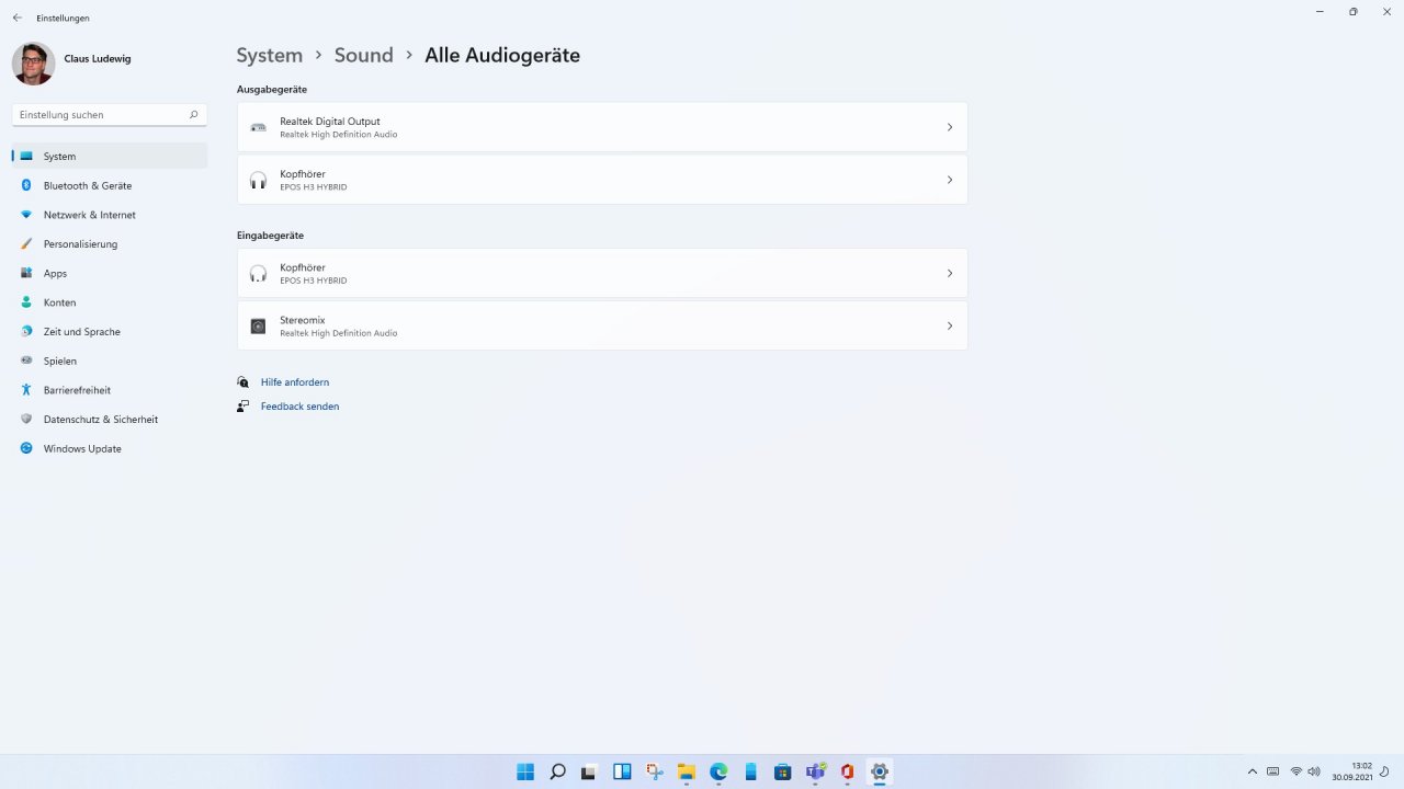 [30/09/2021] Windows 11 Sound Einstellungen 3 