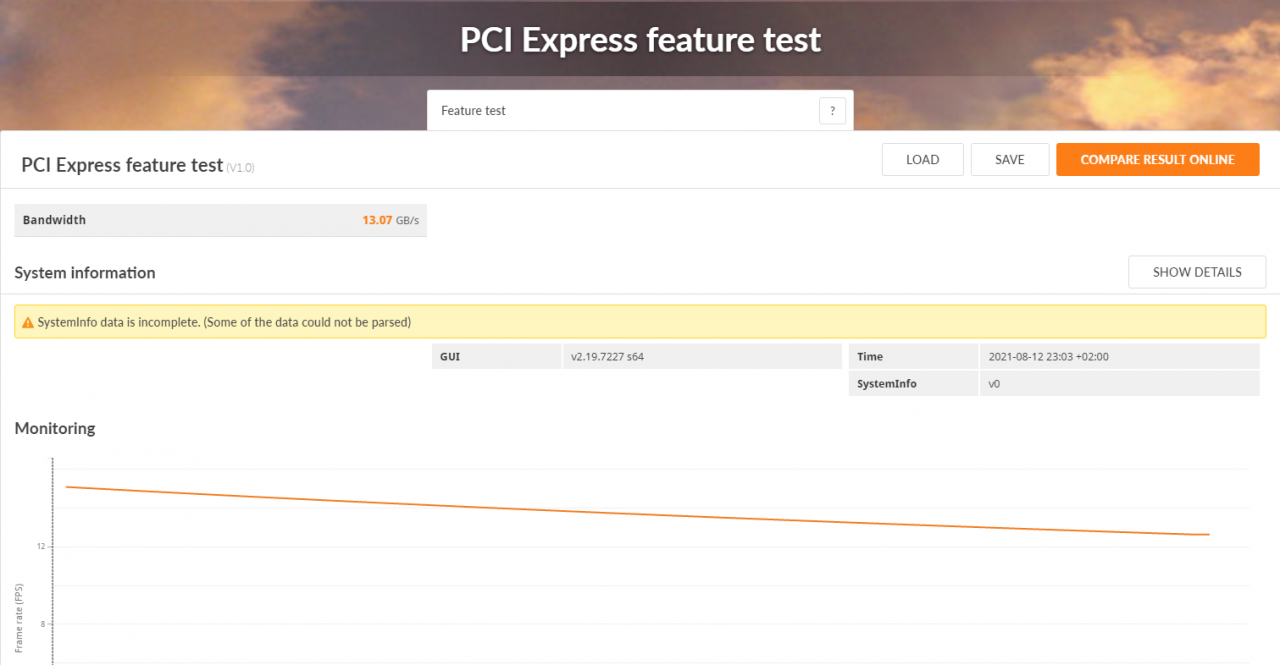 [15/10/2021] 3DM PEG Test RTX 3060 @ PCI E 3.0