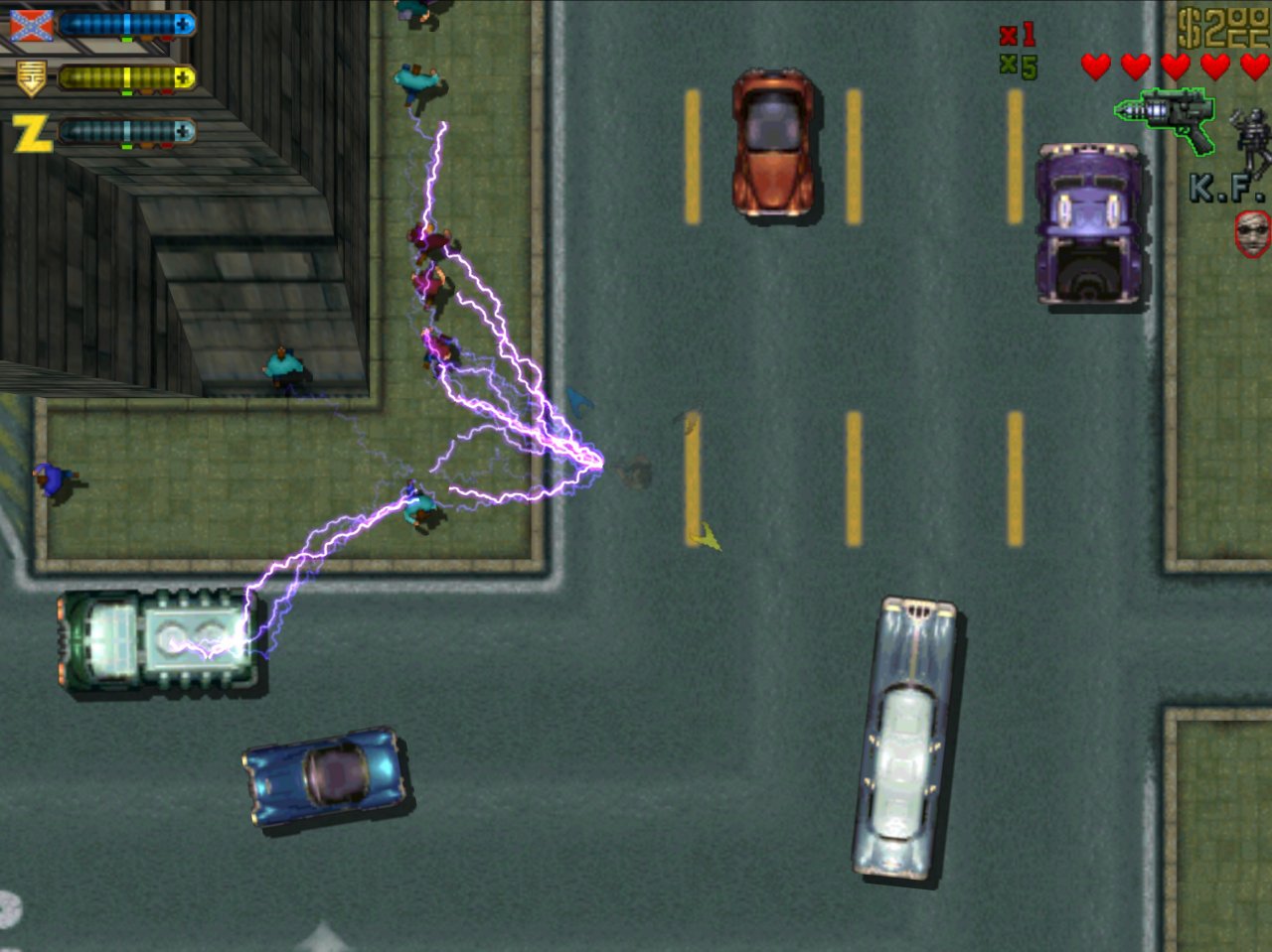 [11/10/2021] GTA 2 spielt aus 1999er-Sicht in der nicht allzu entfernten Zukunft, also irgendwo im Zeitraum zwischen 2001 und jetzt. Im Setting von Anywhere City wurden vom Entwickler DMA Design (heute Rockstar North) Flammenwerfer, futuristische Schocker, verrückte Gangs und abgefahrene Fahrzeuge verpackt.