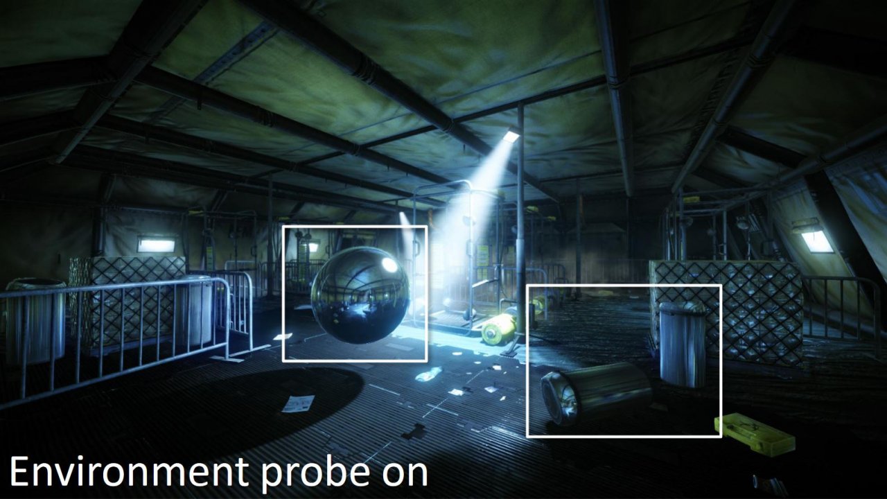 Crysis 2 - Image Based Lighting samt Spiegelungen auf Cube-Map-Basis - an