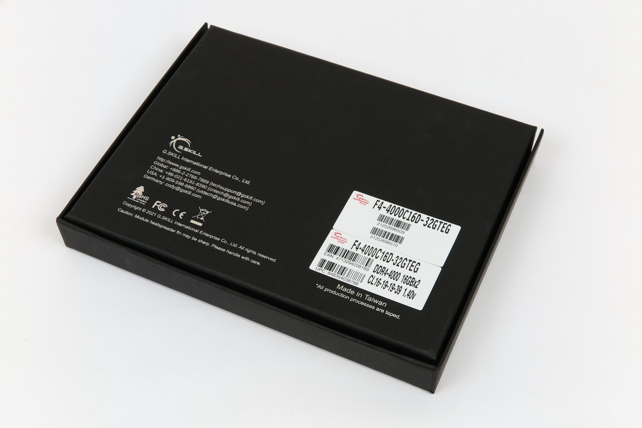 [11/10/2021] G.Skill Trident Z Royal Elite F4-4000C16D-32GTEG: Verpackung (Rückseite)