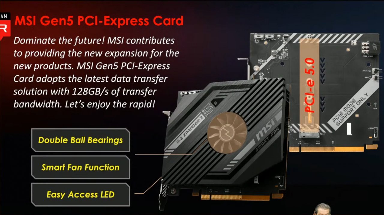 [29/10/2021] MSI Gen5 PCI-E Card: Erweiterungskarte bietet zusätzlichen M.2-Slot für besonders schnelle SSDs