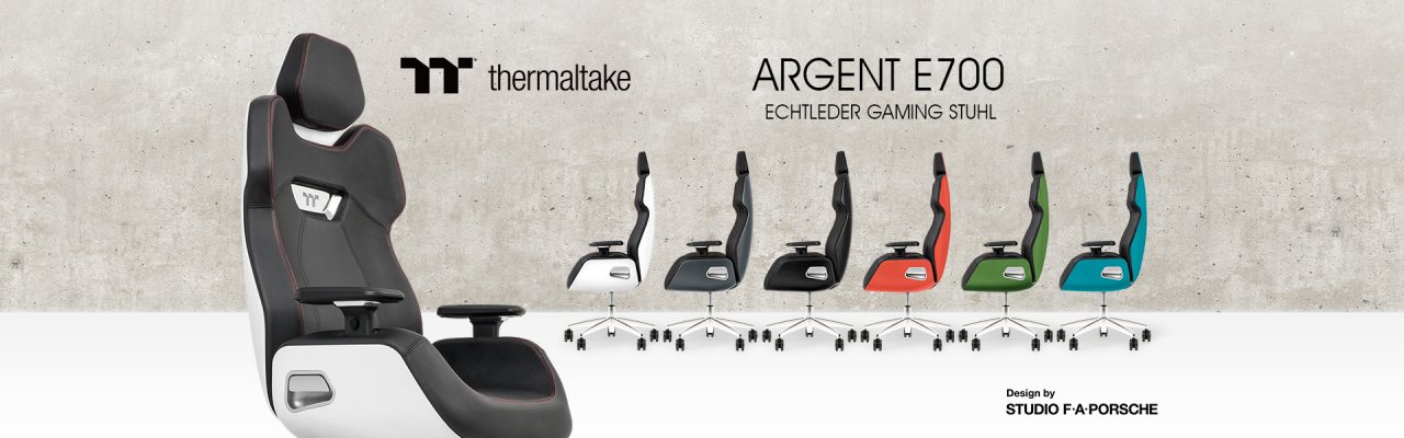[04/10/2021] Thermaltake Studio F.A. Porsche Argent-E700-Gaming-Stuhl.